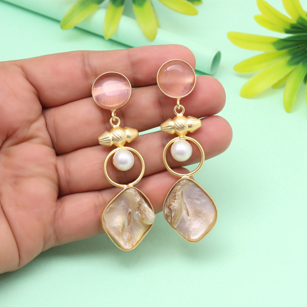 Blush Pink Color Amrapali Earrings