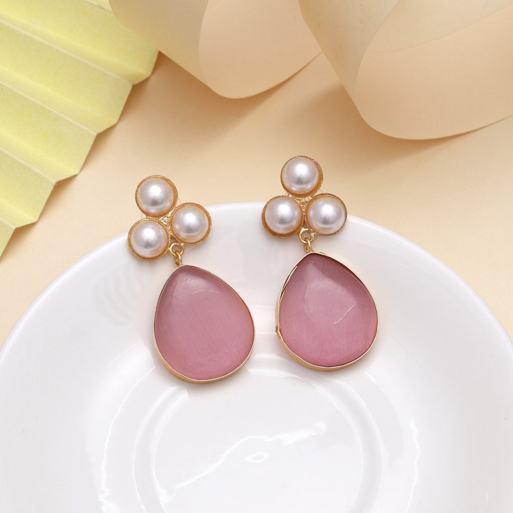 Baby Pink Color Amrapali Earrings