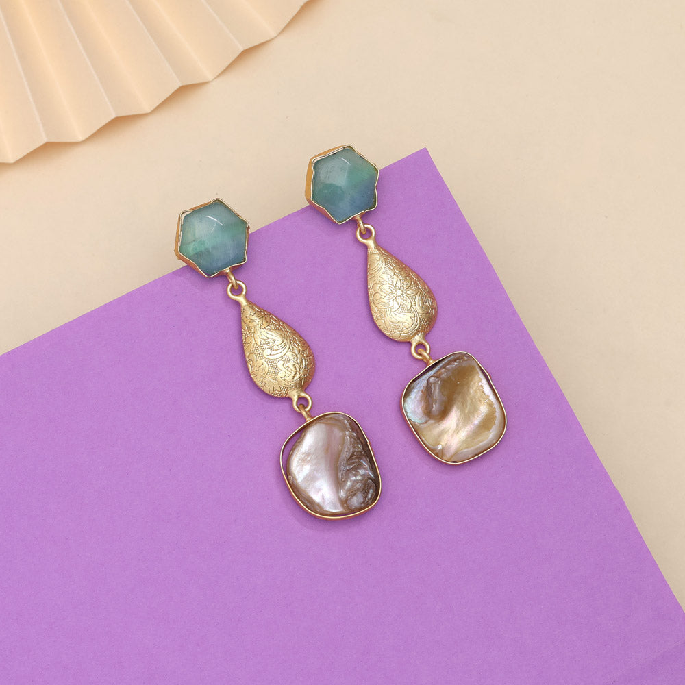 Breeze Sky Blue Color Amrapali Earrings