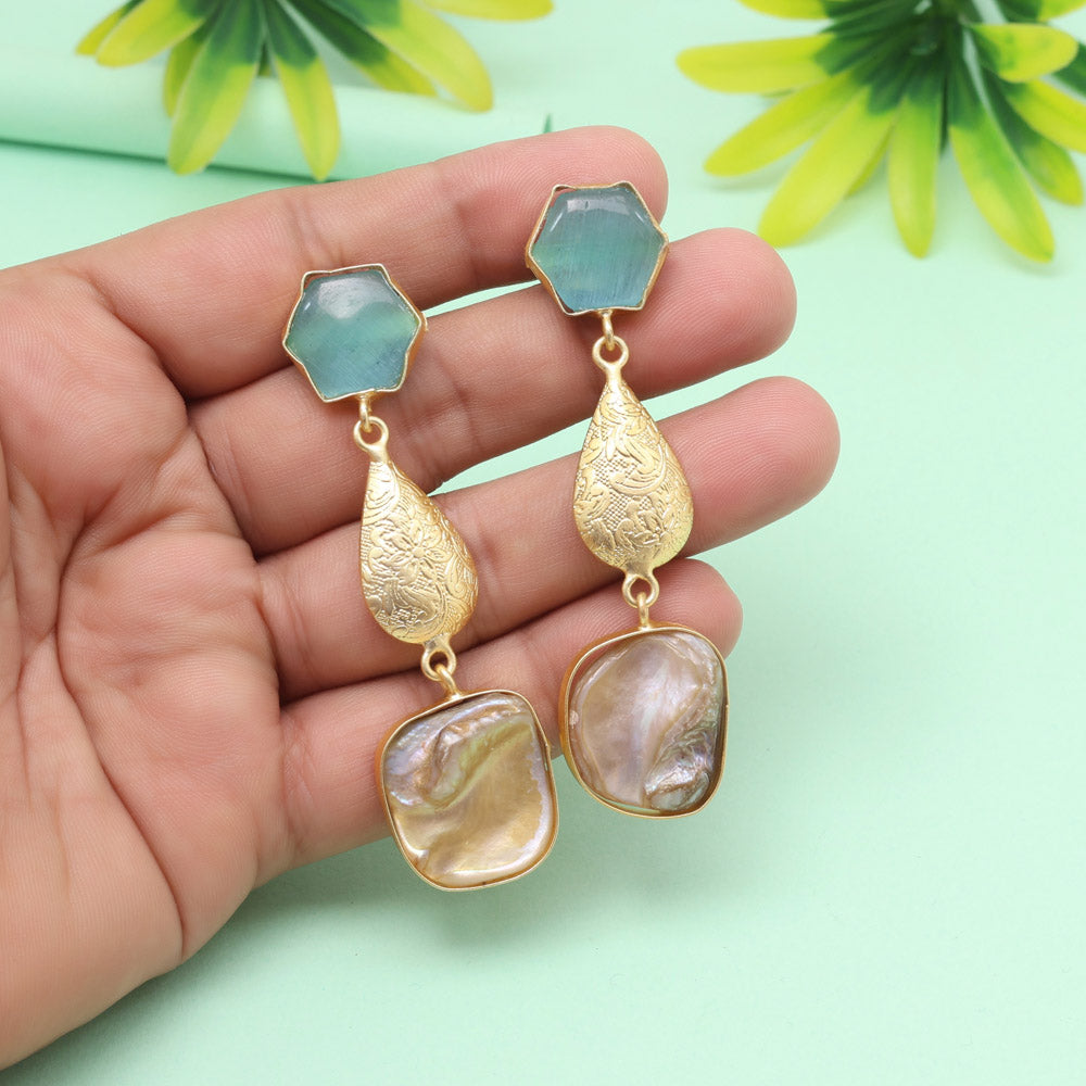 Breeze Sky Blue Color Amrapali Earrings
