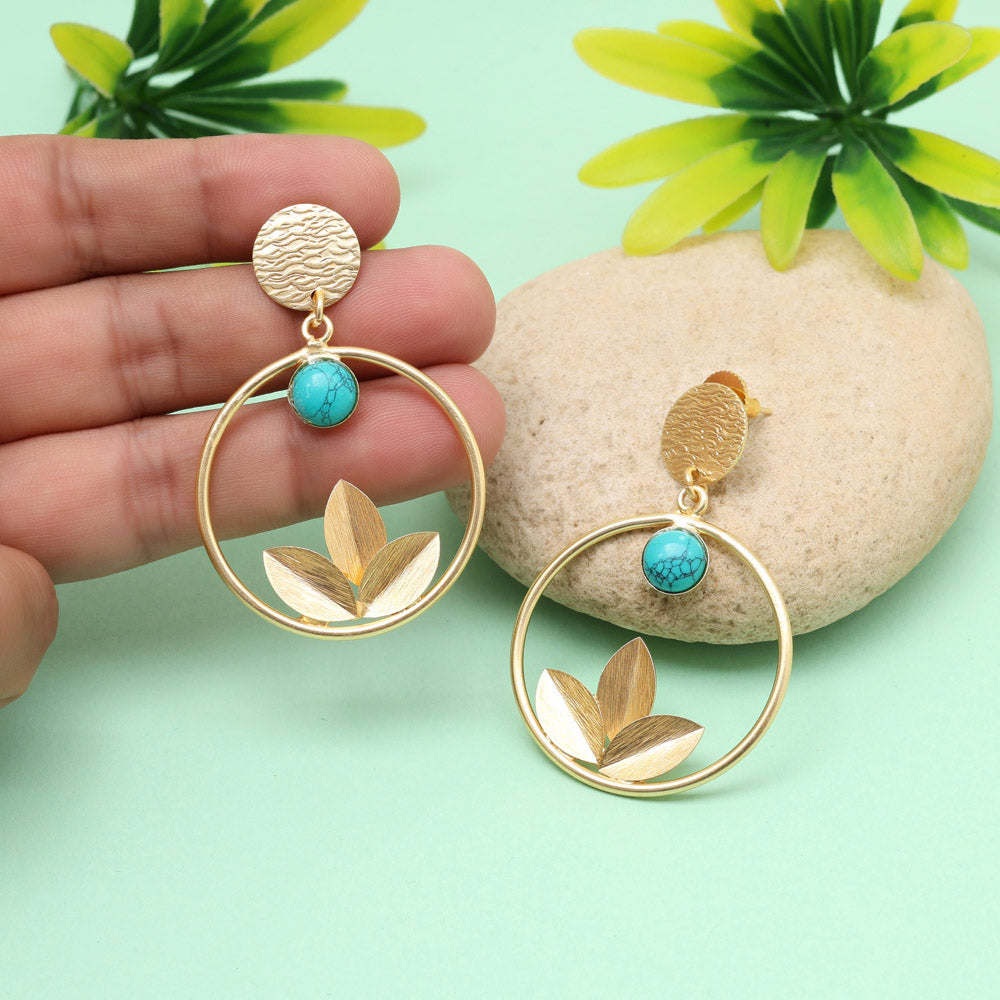 Aqua Mist Green Color Amrapali Earrings