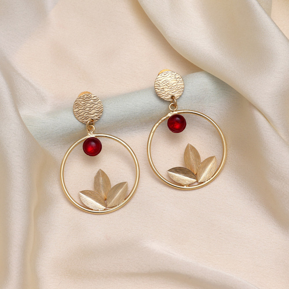 Brick Maroon Color Amrapali Earrings