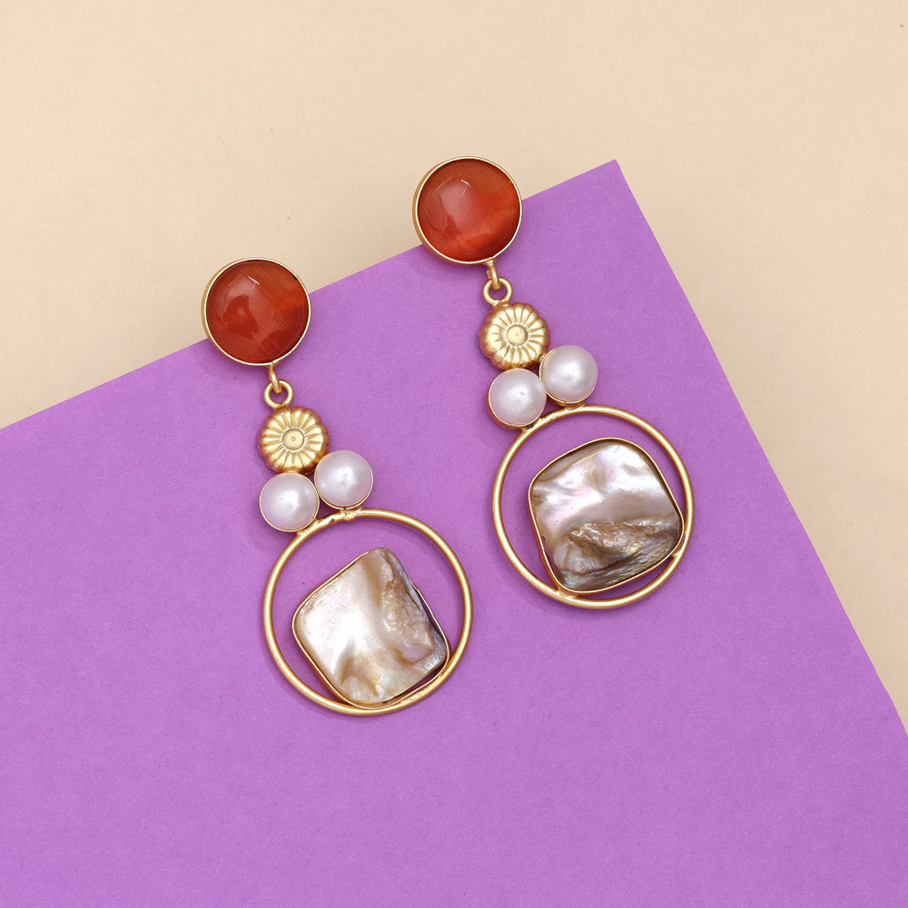 Coffee Brown Color Amrapali Earrings