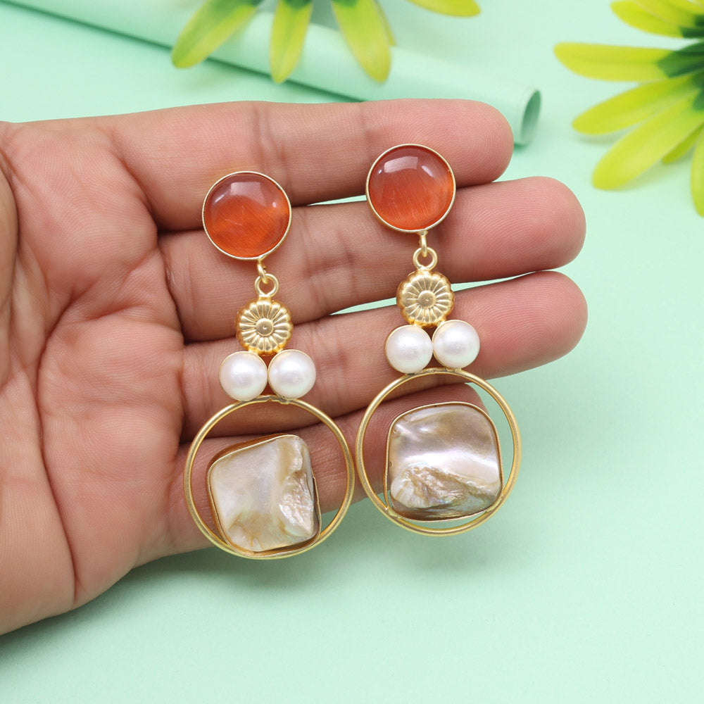 Coffee Brown Color Amrapali Earrings