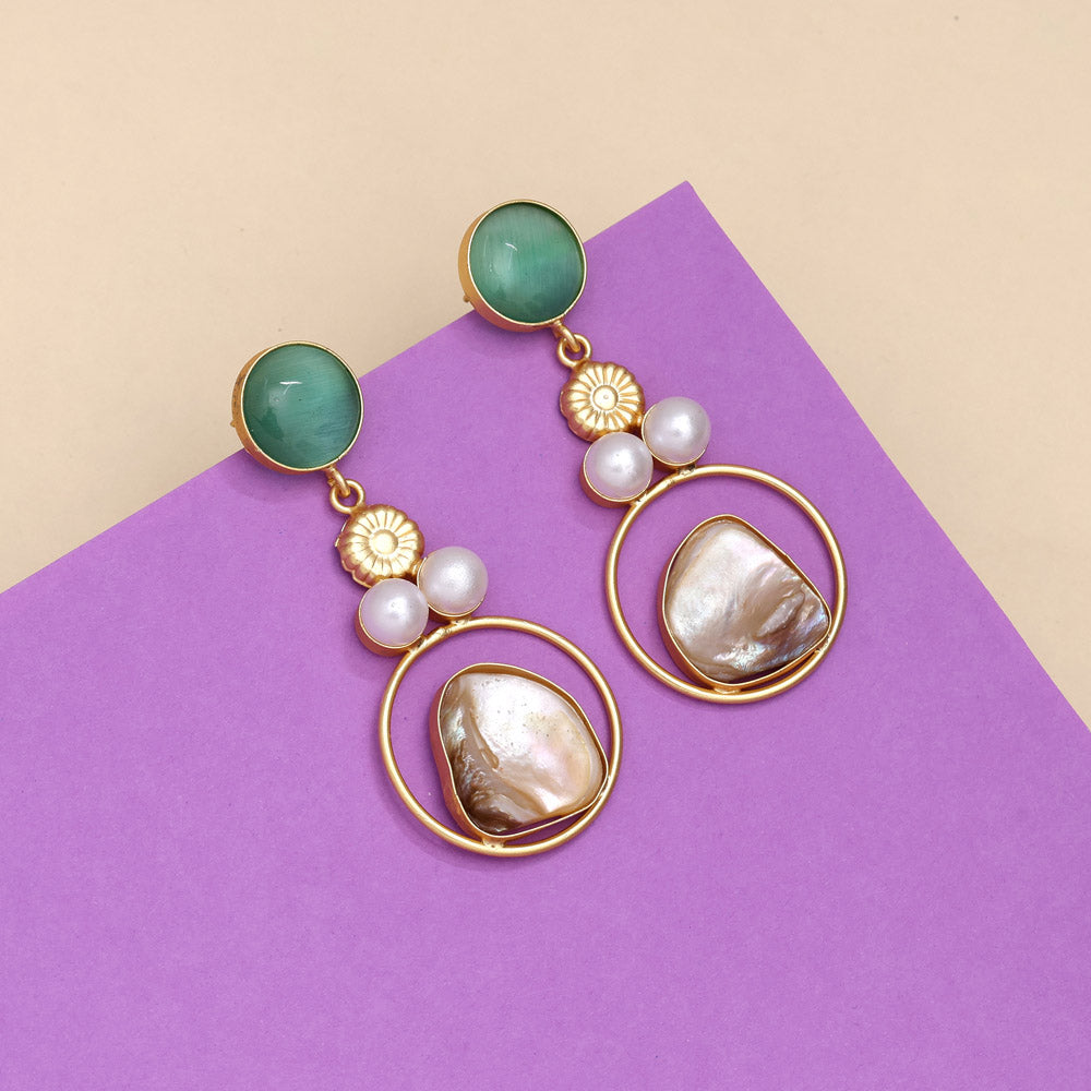 Chilled Pista Green Color Amrapali Earrings