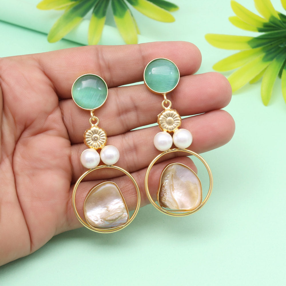 Chilled Pista Green Color Amrapali Earrings