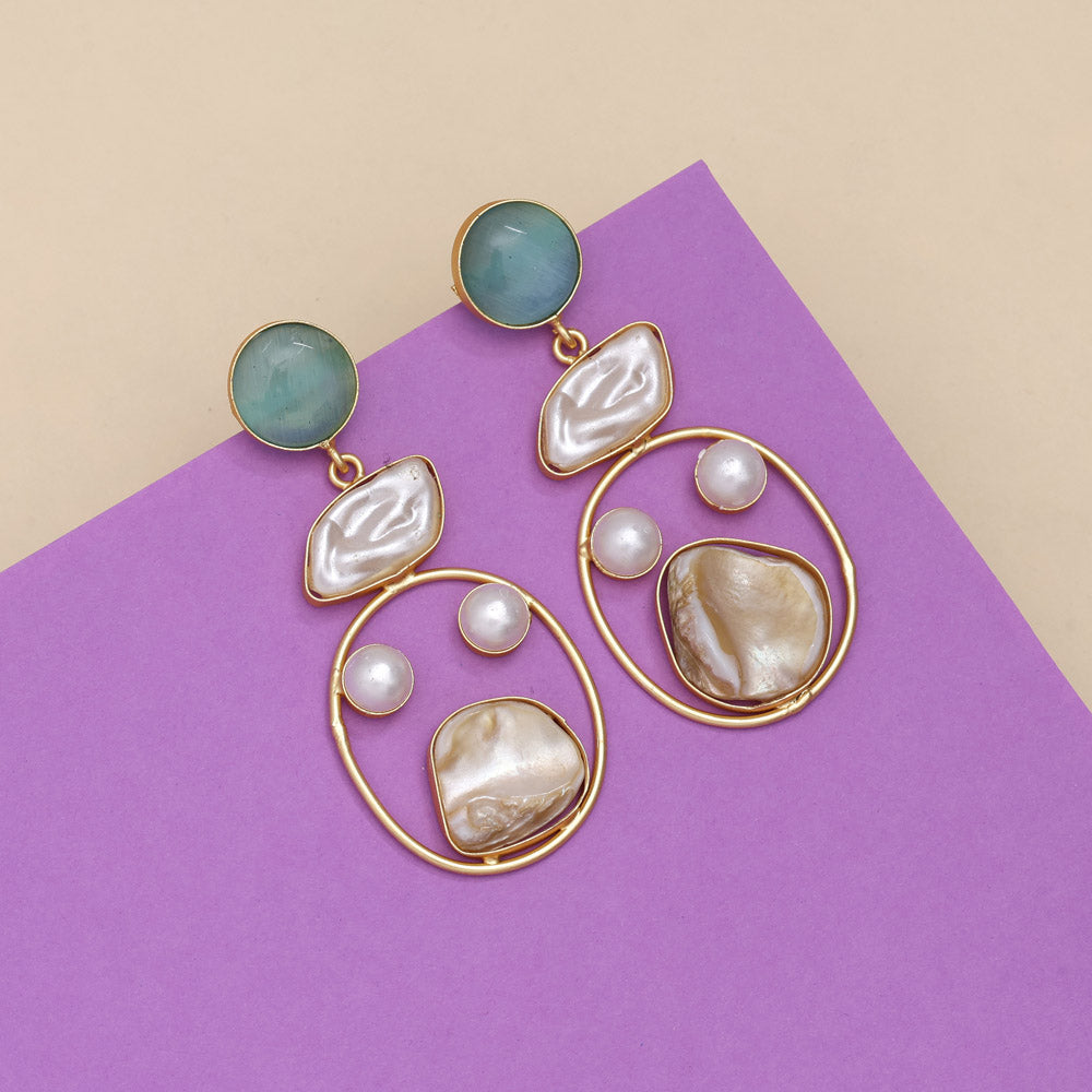Airy Sky Blue Color Amrapali Earrings