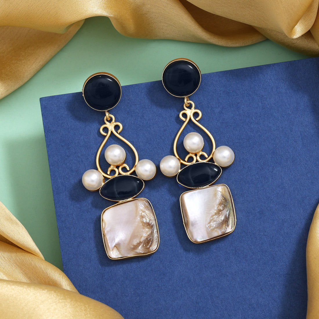 Cool Blue Color Amrapali Earrings