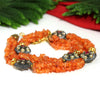 Orange Color Stone Necklace Set (AMPN123ORG)