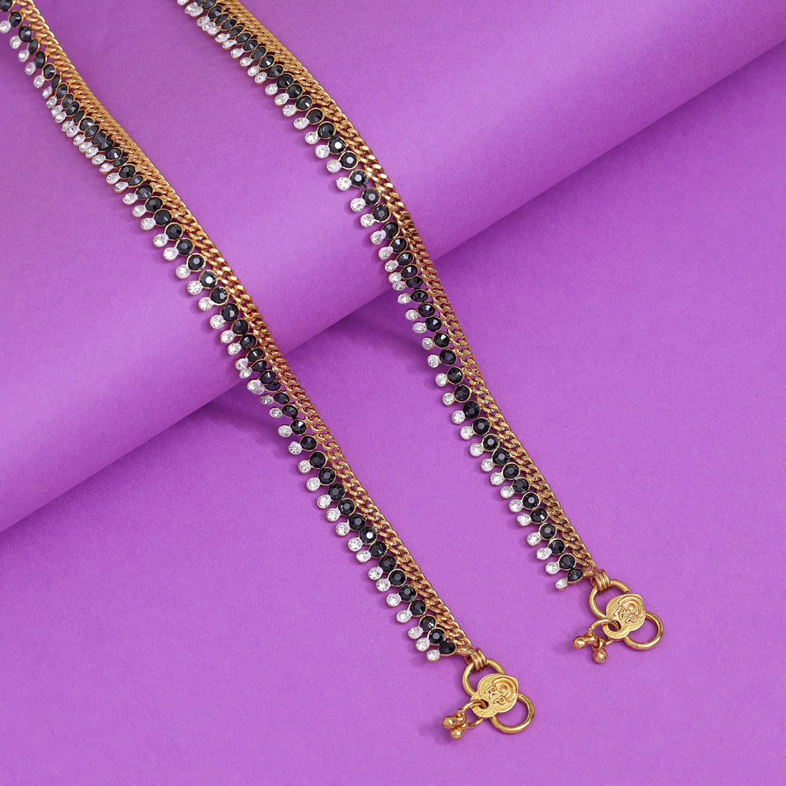 Gray Color Rhinestone Anklets (ANK1101GRY)