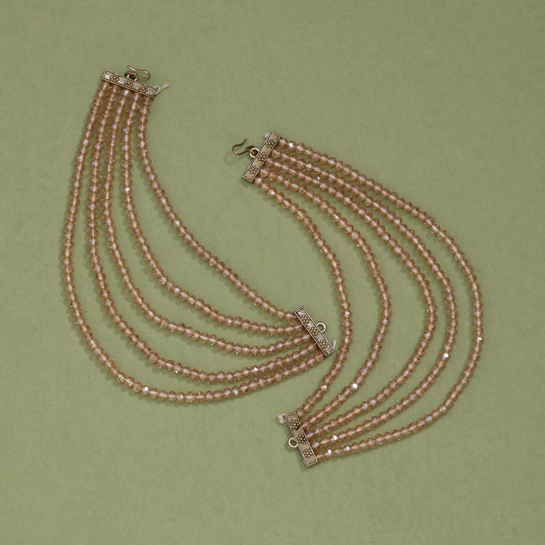Gold Color Stone Antique Earrings Chain With Royal Touch And Shine