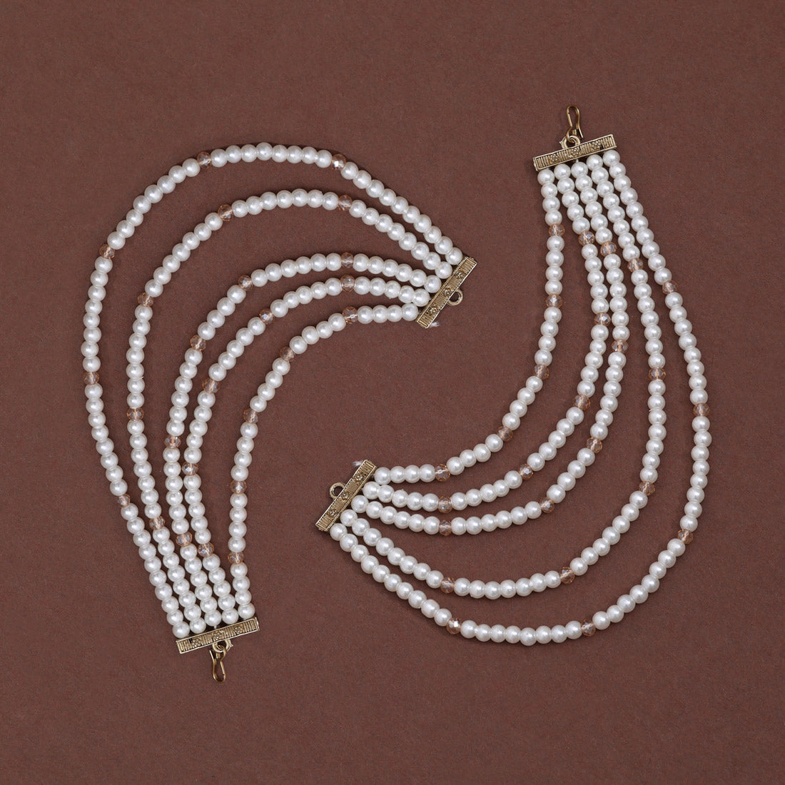 White Color Antique Earrings Chain Featuring Elegant Detailing And Fine Craftsmanship