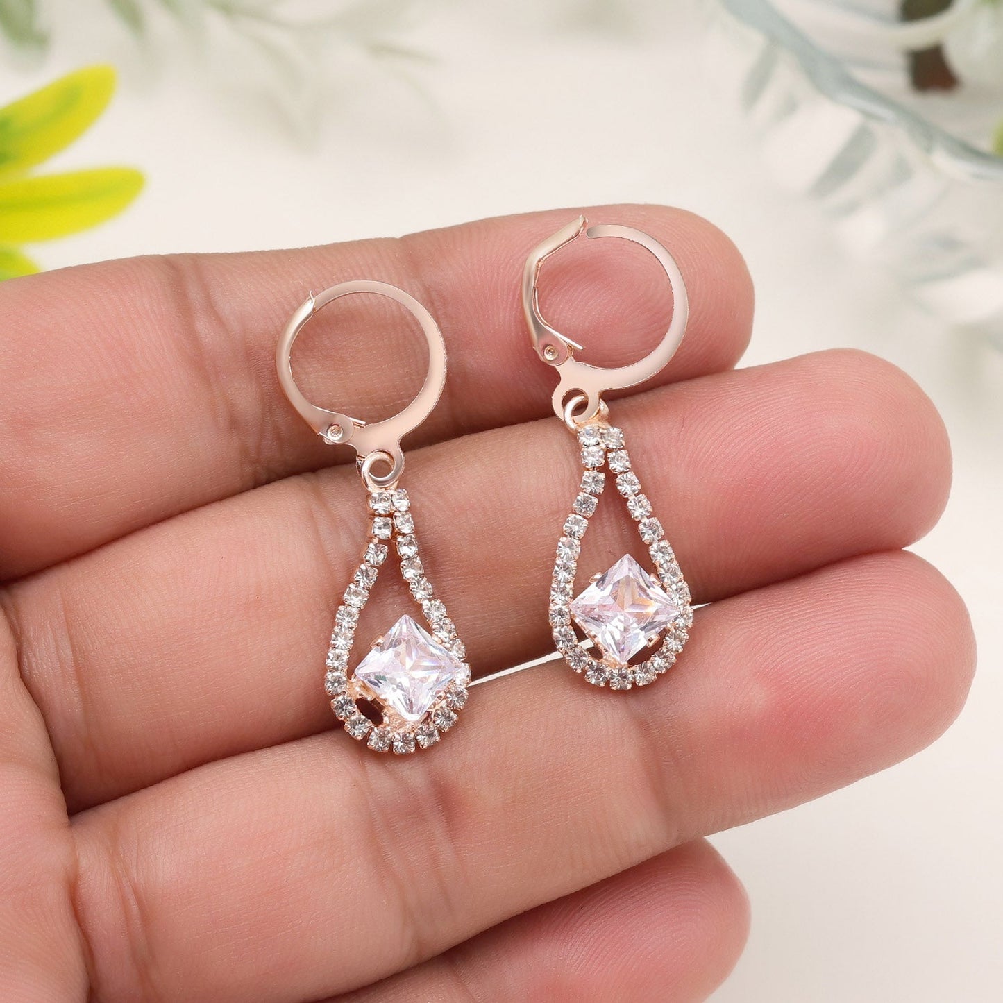Graceful Charm In White Color Antique Stone Earrings For Every Occasion