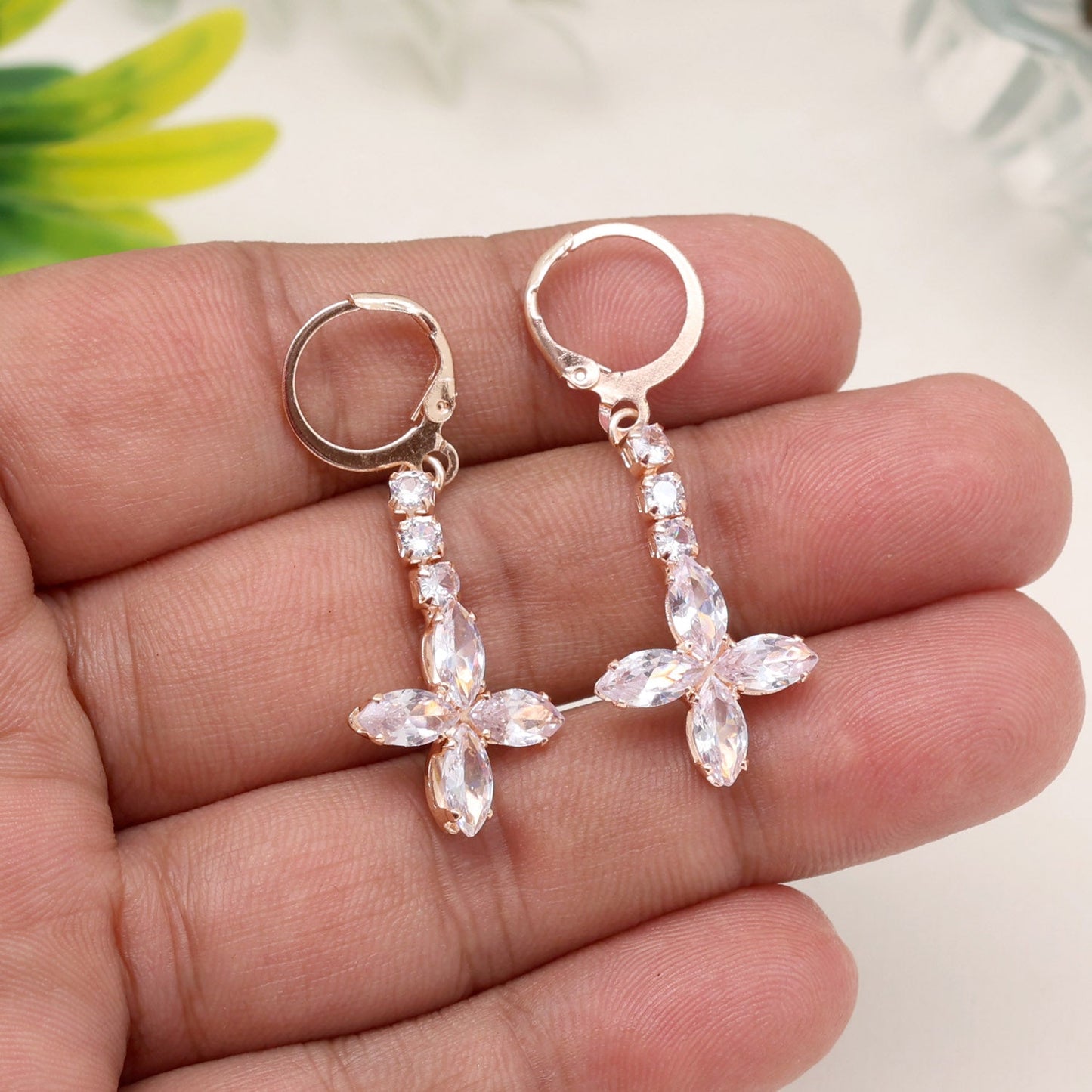 Sophisticated Beauty Of White Color Antique Stone Earrings With Old-World Flair