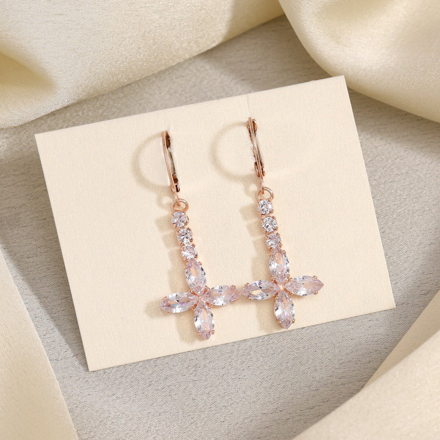 Sophisticated Beauty Of White Color Antique Stone Earrings With Old-World Flair