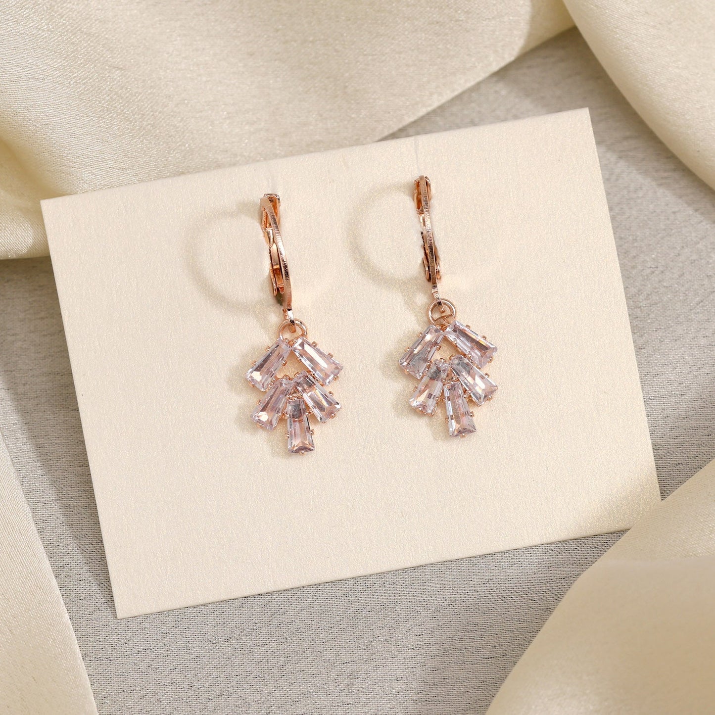 Handcrafted White Color Antique Stone Earrings With Subtle Vintage Texture