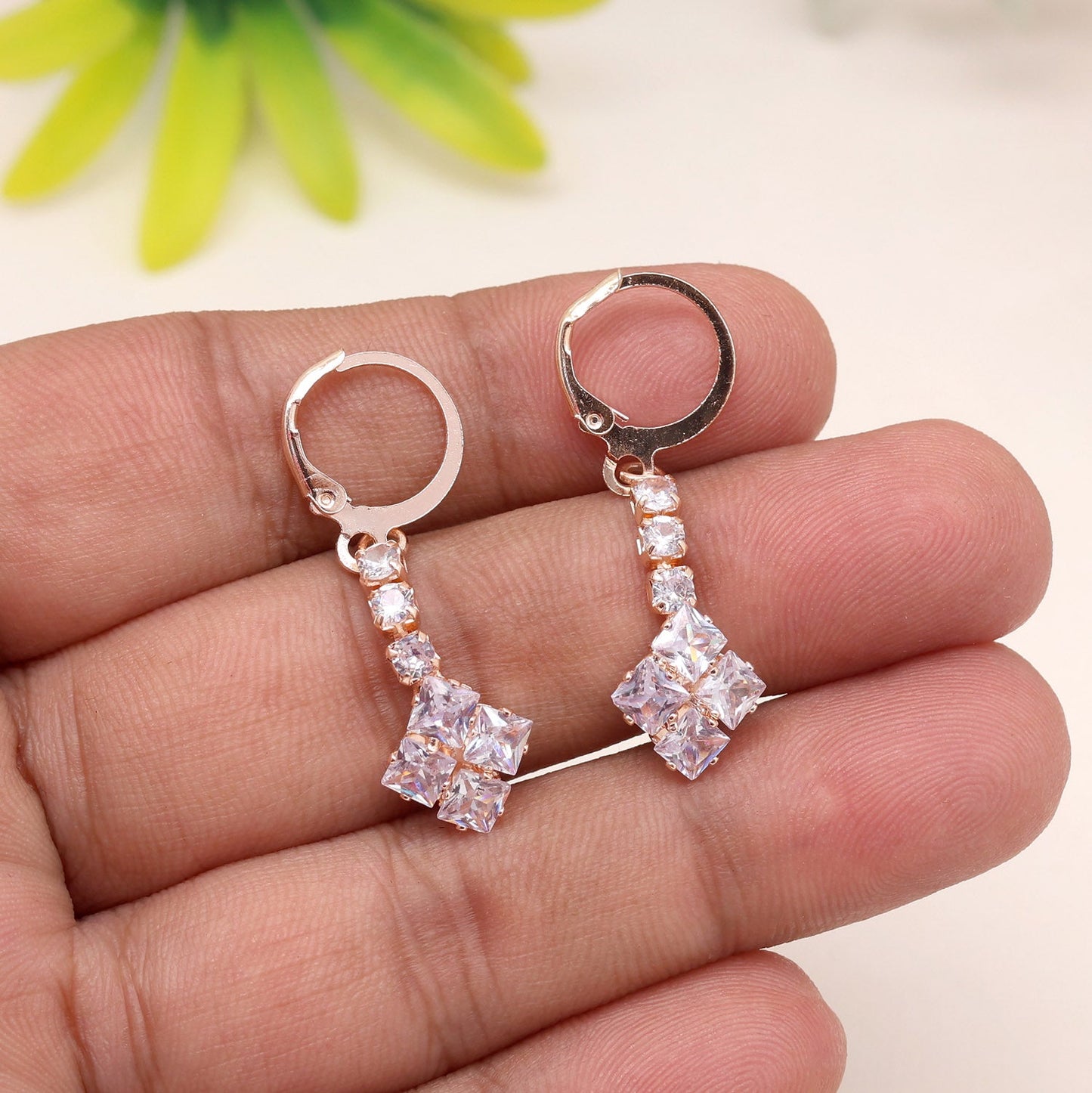 Dazzling Vintage Look With White Color Antique Stone Earrings For Parties