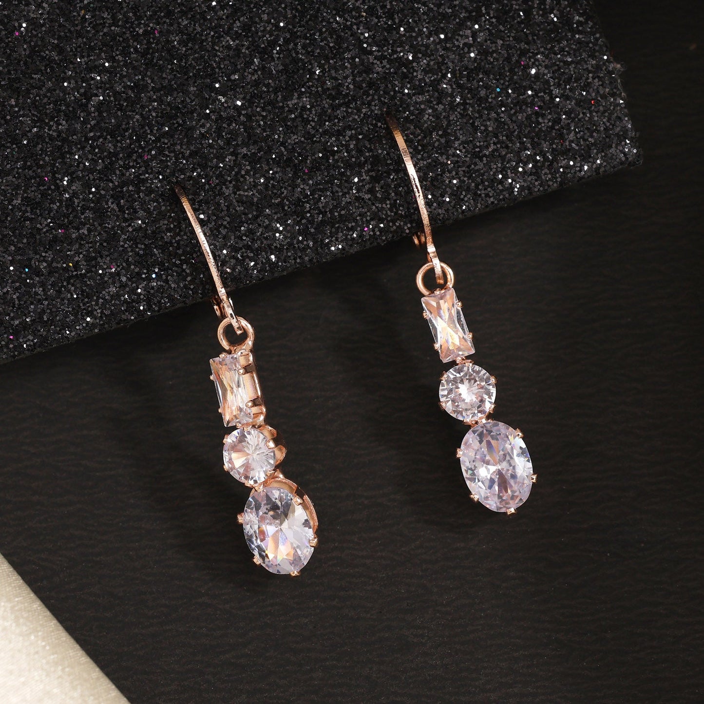 Victorian-Inspired White Color Antique Stone Earrings For Graceful Attire
