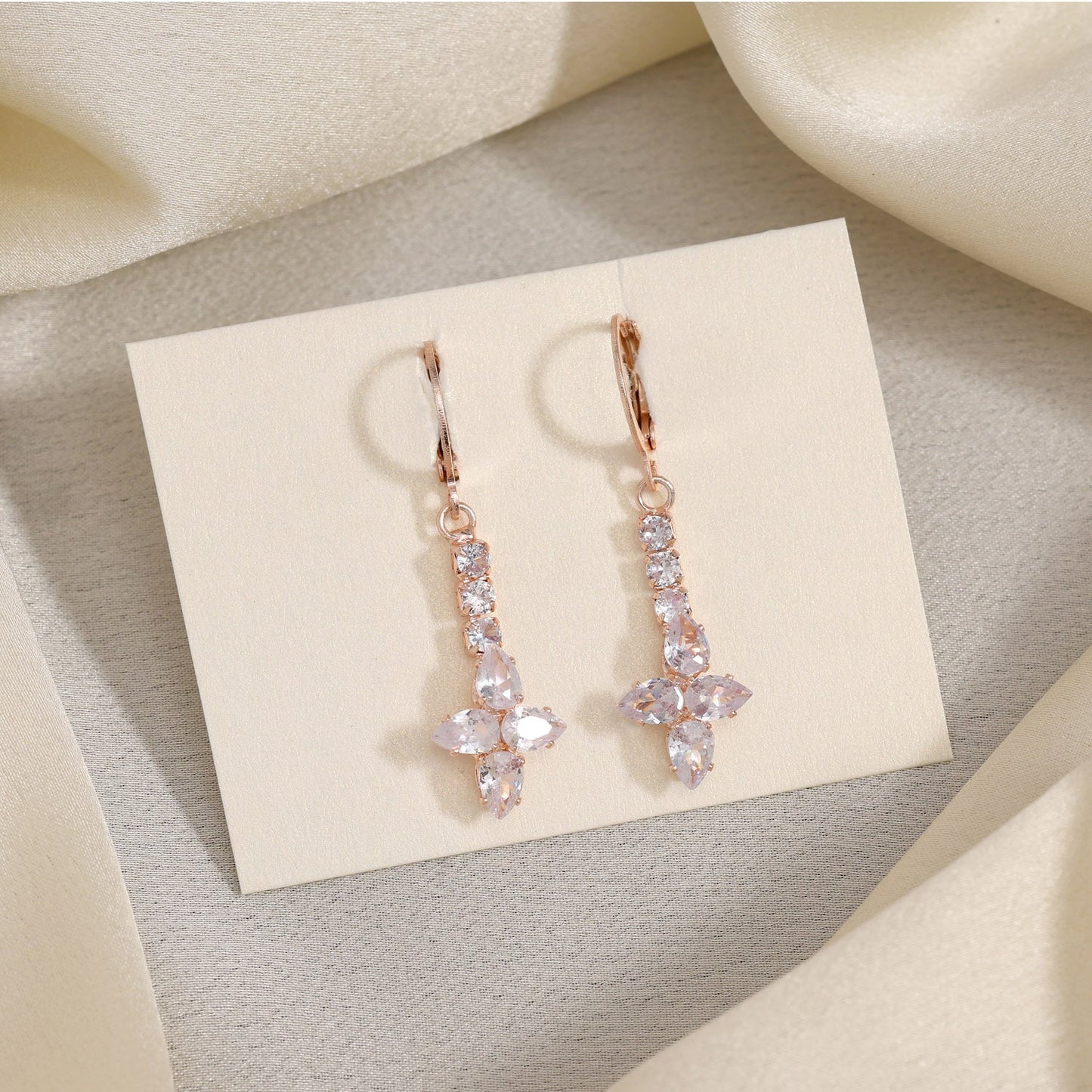 Embrace The Past With White Color Antique Stone Earrings In Vintage Design