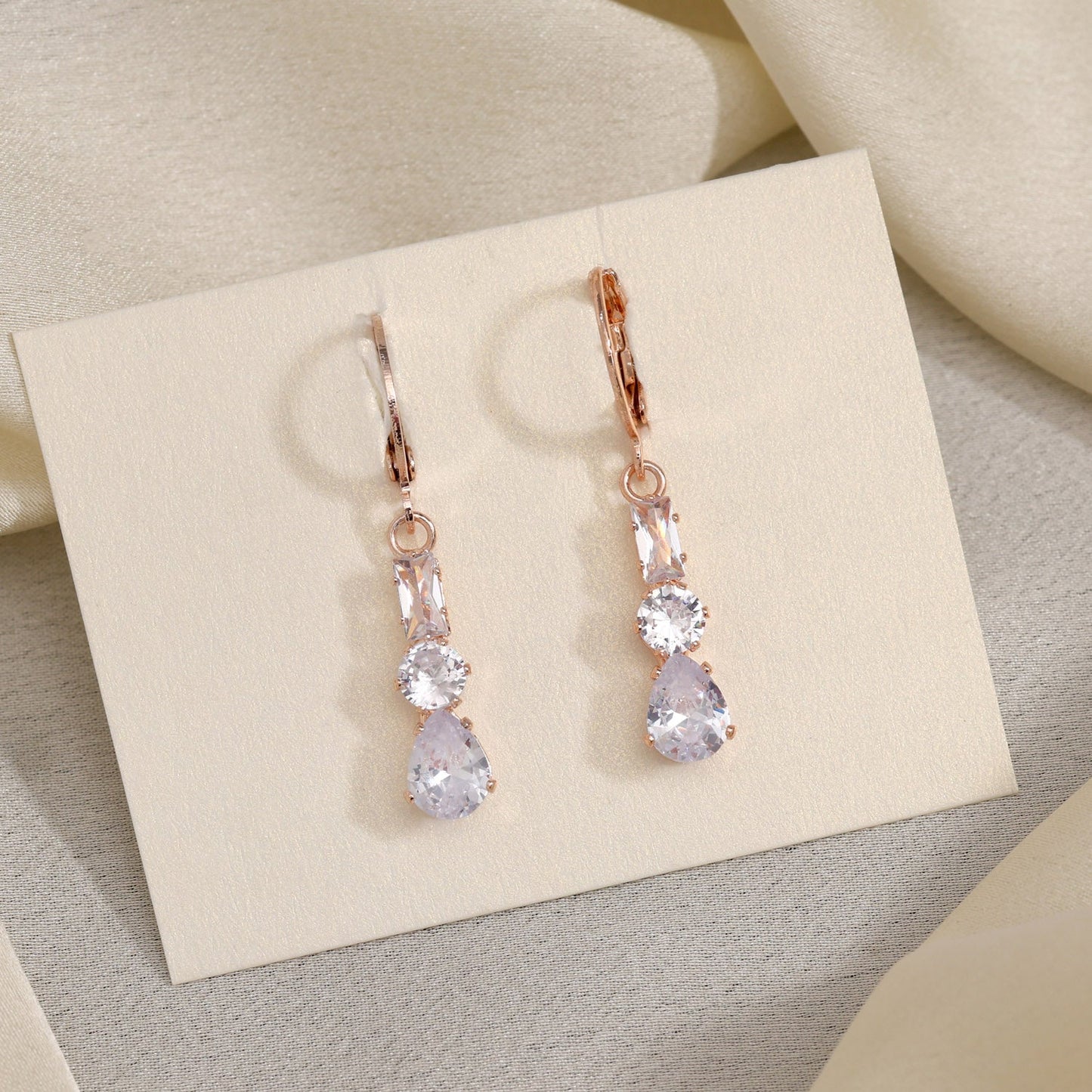 White Color Antique Stone Earrings Offering A Glimpse Into The Past