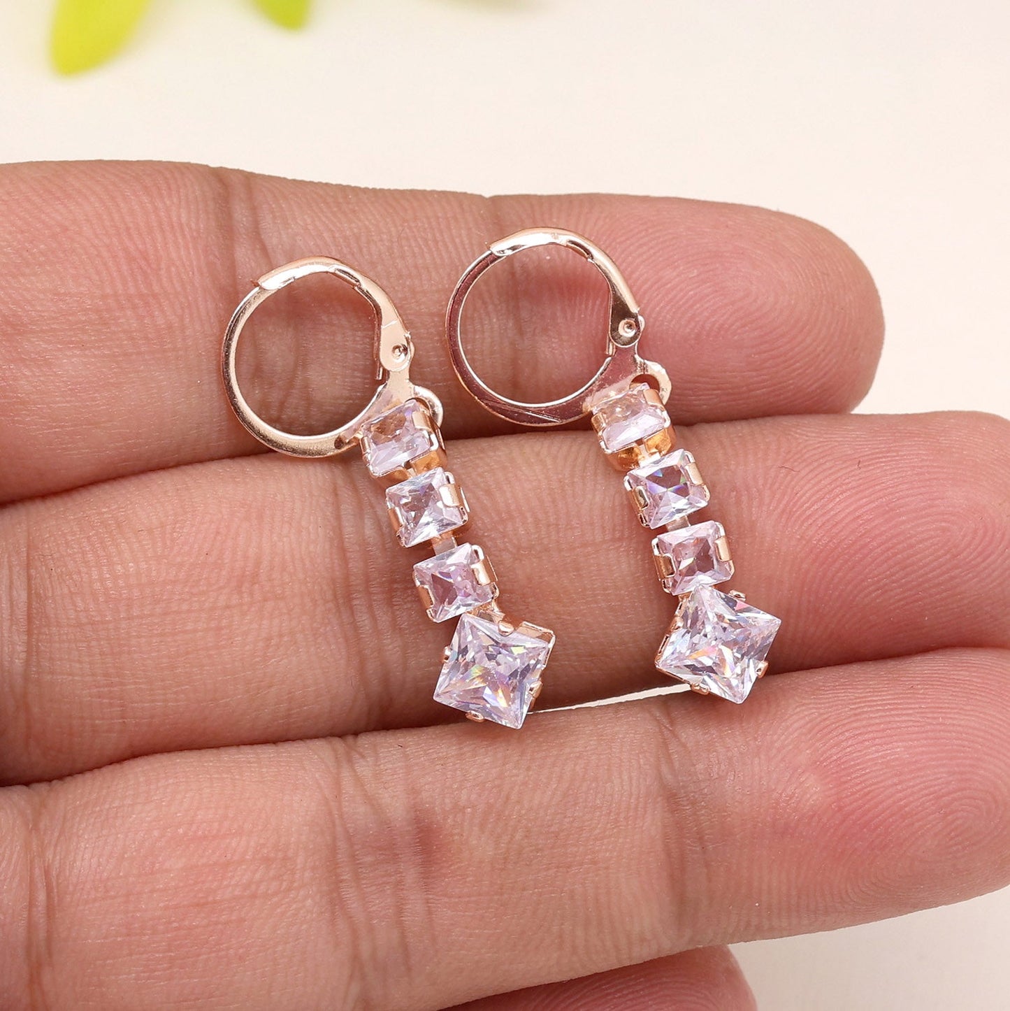 Crafted With Care: White Color Antique Stone Earrings With Elegant Accents