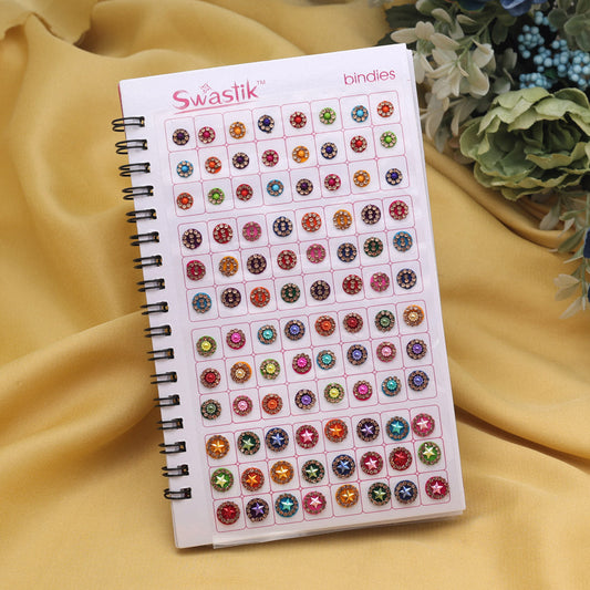 Assorted Color Bindi Book For Women & Girls- Total Pieces- 576 (BND250CMB)