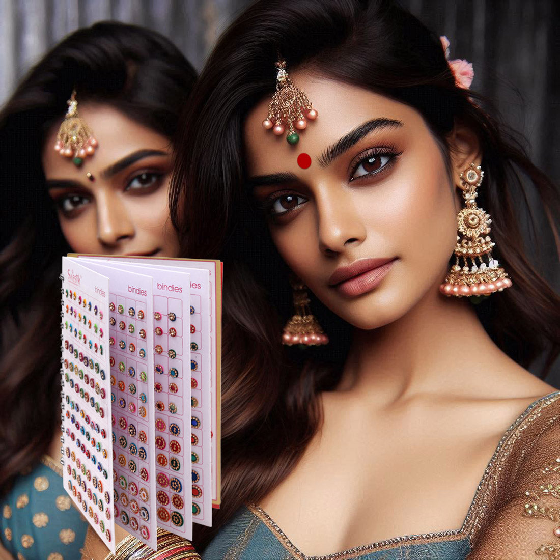 Assorted Color Bindi Book For Women & Girls- Total Pieces- 480 (BND255CMB)