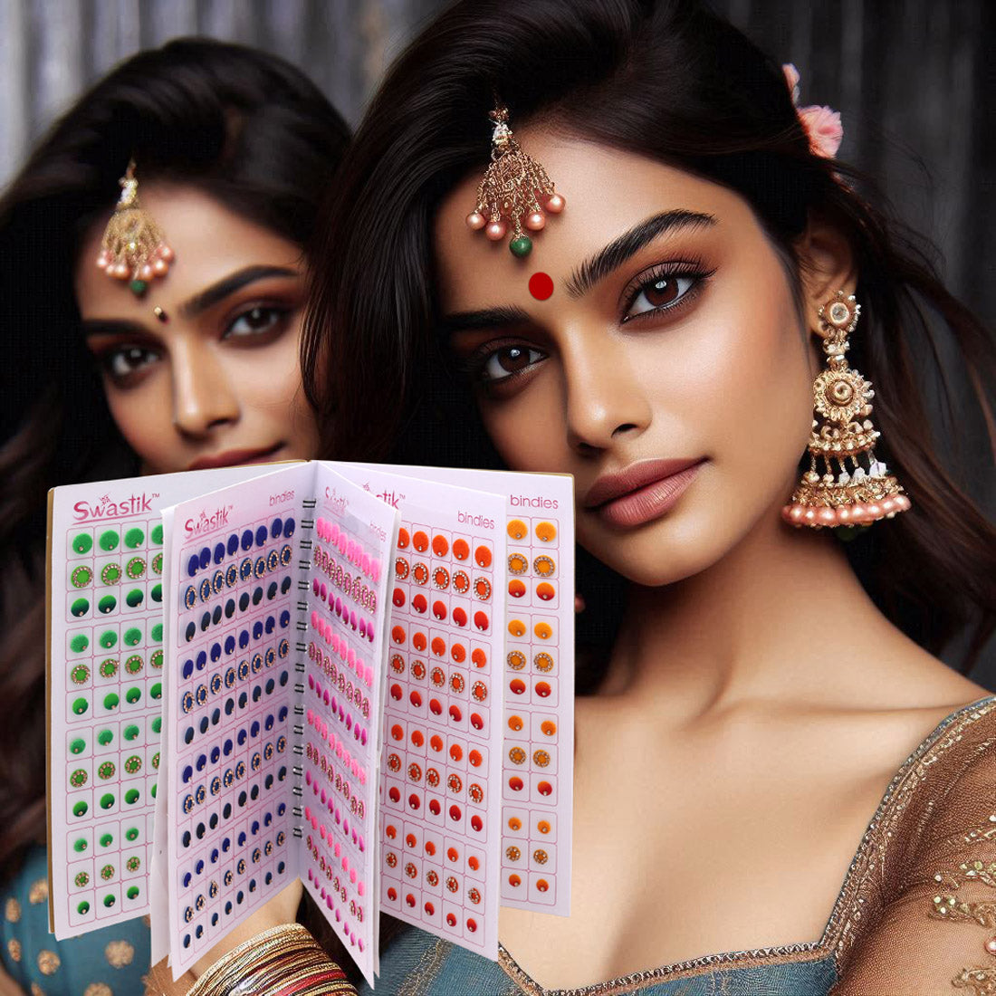 Assorted Color Bindi Book For Women & Girls- Total Pieces- 960 (BND256CMB)