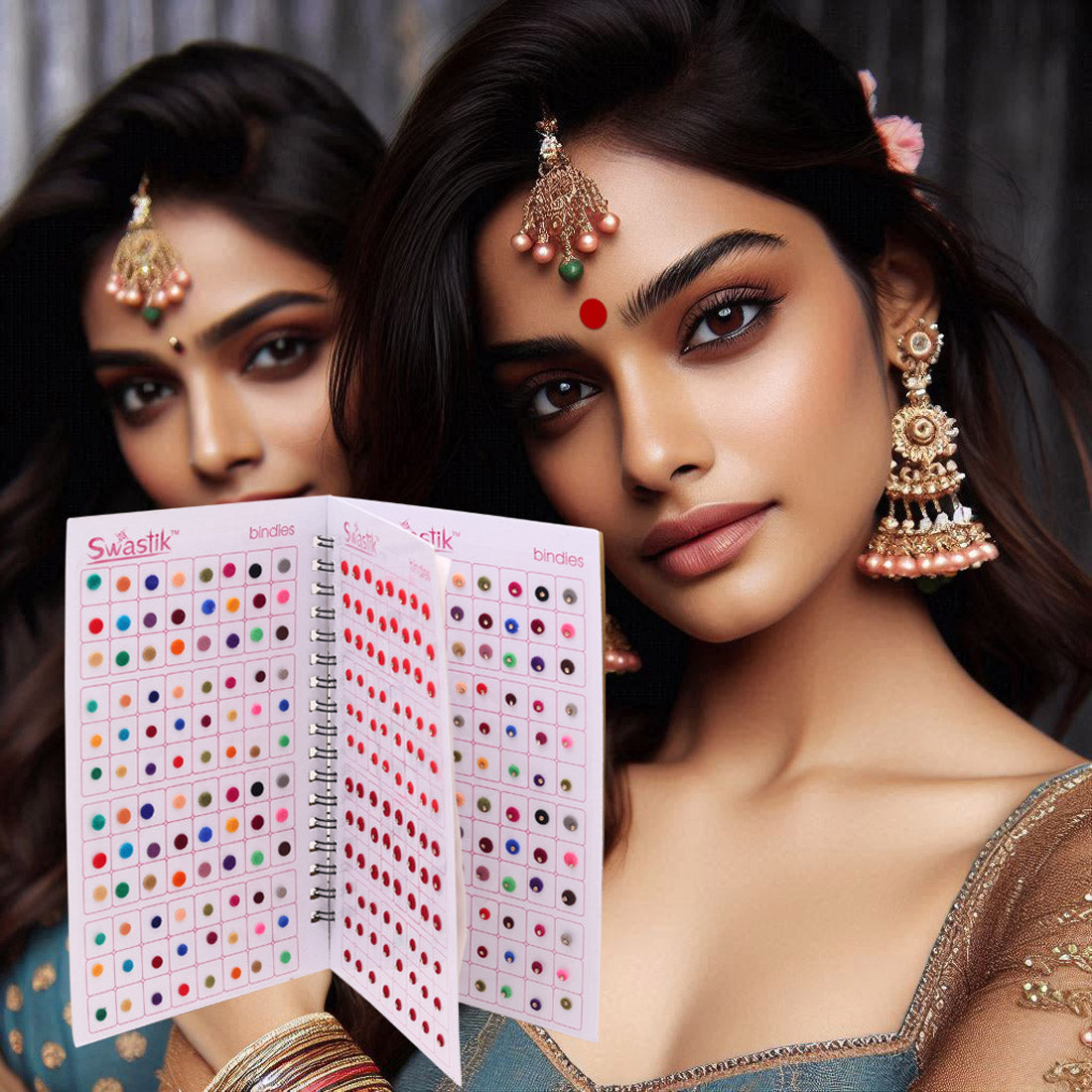 Assorted Color Bindi Book For Women & Girls- Total Pieces- 576 (BND266CMB)