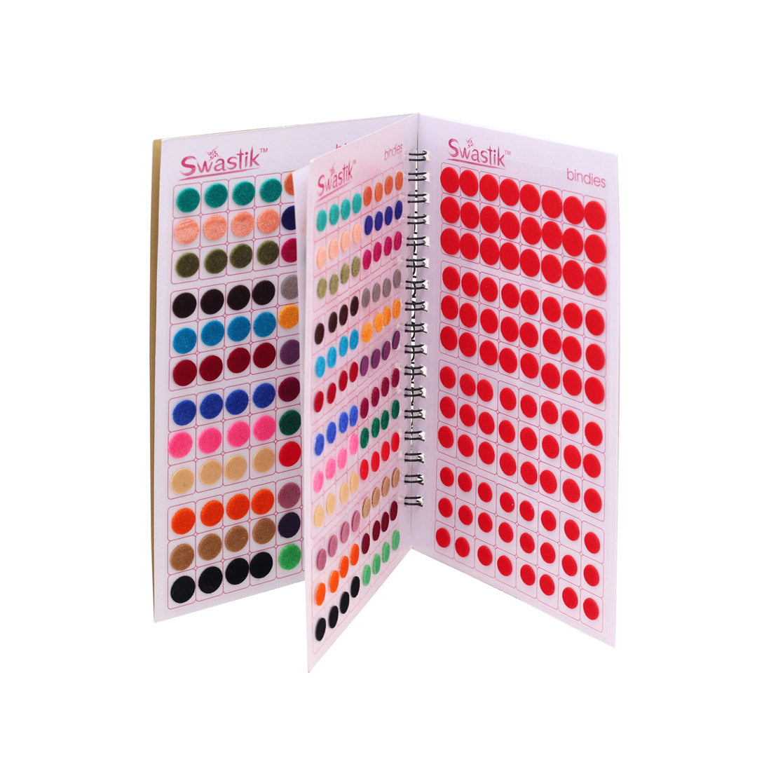 Assorted Color Plain Bindi Book For Women & Girls- Total Pieces- 576 (BND267CMB)