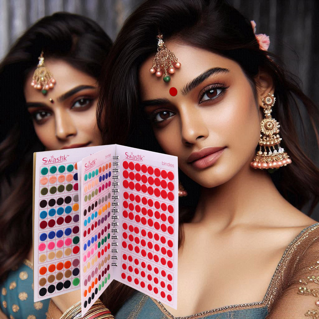 Assorted Color Plain Bindi Book For Women & Girls- Total Pieces- 576 (BND267CMB)