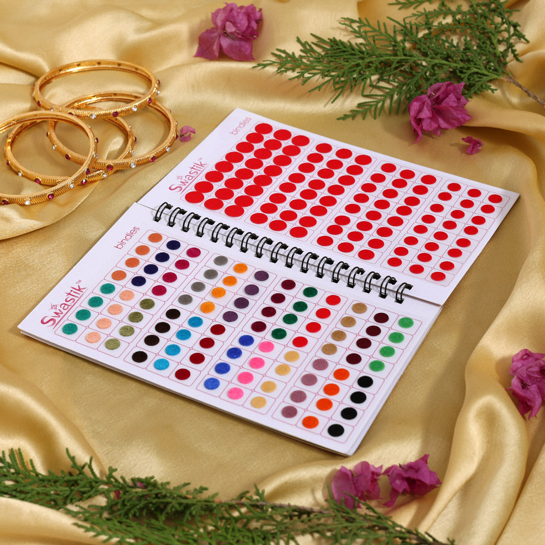 Assorted Color Plain Bindi Book For Women & Girls- Total Pieces- 576 (BND267CMB)