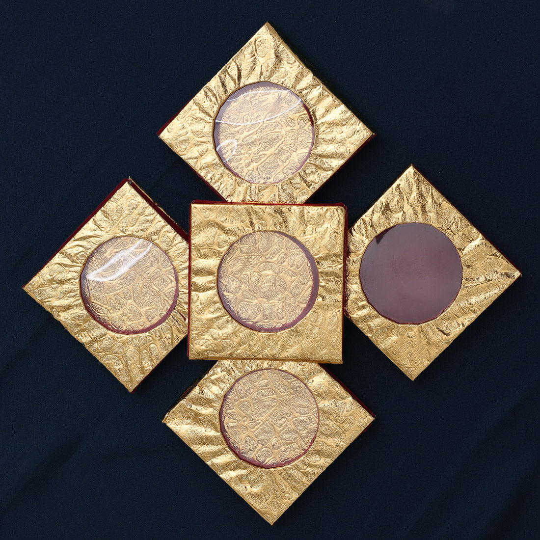 50 Grams Coin Box For Gold & Silver Coins In Maroon Color 5 Pieces (CONB111CMB)