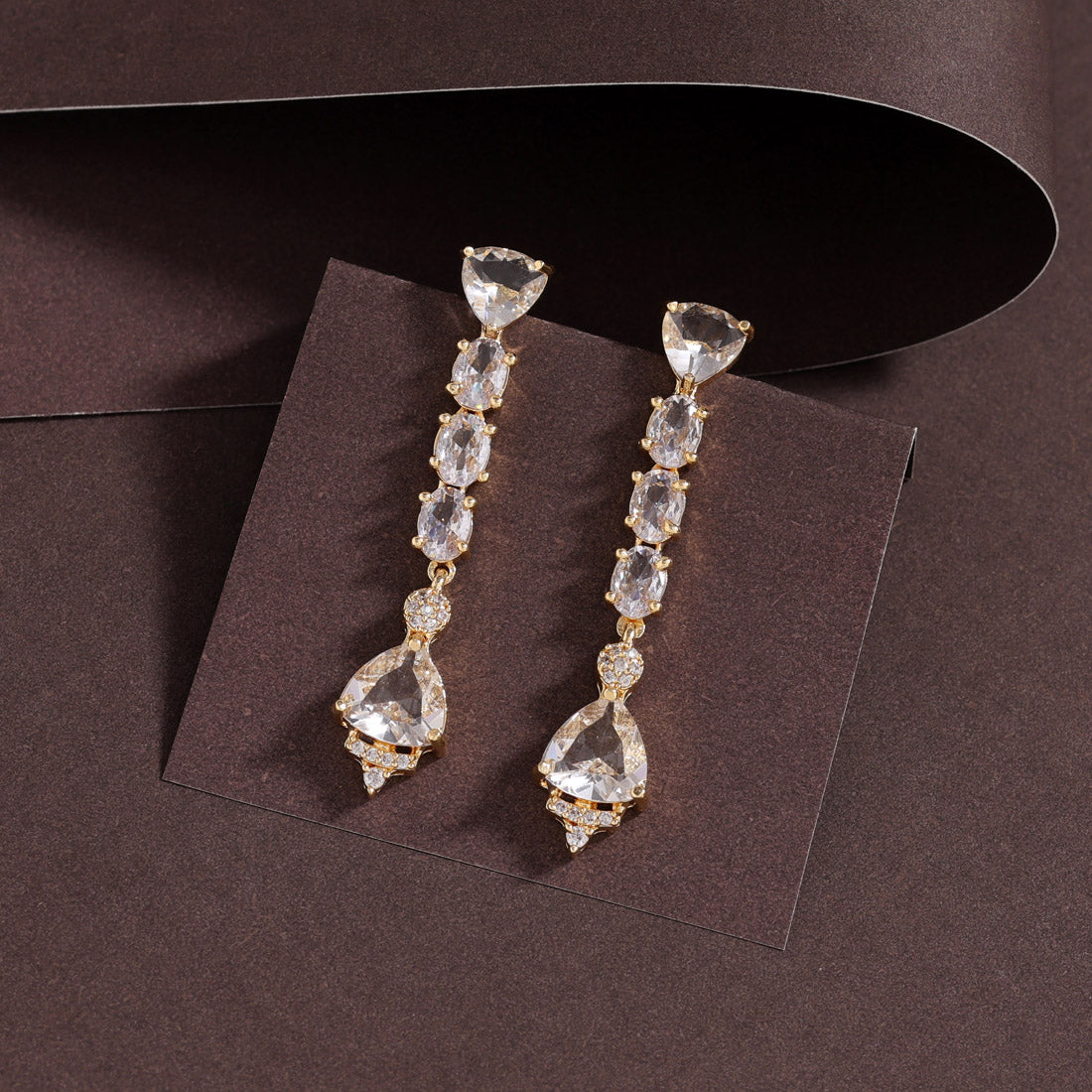 White Color American Diamond Necklace Set (CZN921WHT)