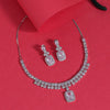 Silver Color American Diamond Necklace Set (CZN937SLV)