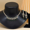 Green Color American Diamond Necklace Set (CZN939GRN)