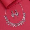 Silver Color American Diamond Necklace Set (CZN940SLV)