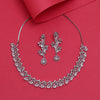 Silver Color American Diamond Necklace Set (CZN941SLV)