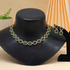 Green Color American Diamond Necklace Set (CZN944GRN)