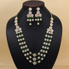 Green Color American Diamond Necklace Set (CZN945GRN)