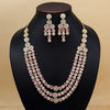 Pink Color American Diamond Necklace Set (CZN945PNK)