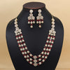 Ruby Color American Diamond Necklace Set (CZN945RUBY)
