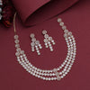 White Color American Diamond Necklace Set (CZN945WHT)