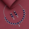 Blue Color American Diamond Necklace Set (CZN948BLU)