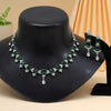Green Color American Diamond Necklace Set (CZN948GRN)