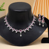 Light Pink Color American Diamond Necklace Set (CZN948LPNK)