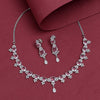Silver Color American Diamond Necklace Set (CZN948SLV)