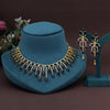 Blue Color American Diamond Necklace Set (CZN950BLU)