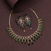 Green Color American Diamond Necklace Set (CZN950GRN)