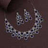 Blue Color American Diamond Necklace Set (CZN953BLU)